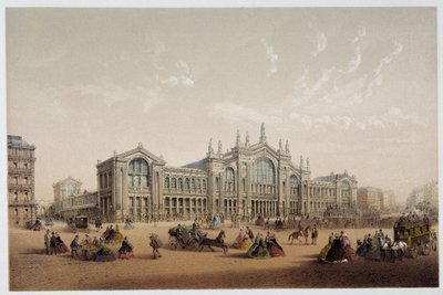 Gare du Nord - lith. 1800-tallet. av Unknown artist