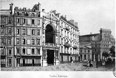 Det historiske teateret på 1800-tallet - gravering, Carnavalet.¿ av Unknown artist