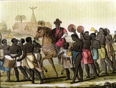 Kongen av Benin (Dahomey). av Unknown artist