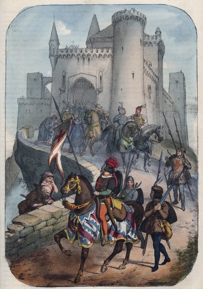 The Lombards depart for the first Crusade at the end of the 11th century - av Unknown artist