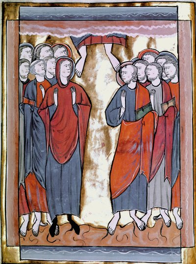 Miniatyr himmelfart hentet fra "The Book of Psalms um calendar" eller "Psaltier à l