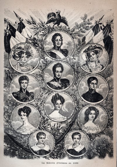 Orleans-familien i 1830 - Louis Philippe - av Unknown artist
