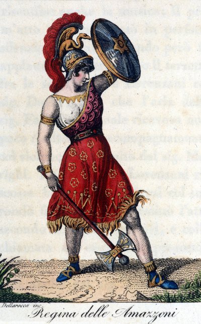 Dronningen av Amazonas. Illustrasjon av et operahefte. 1800-tallet. av Unknown artist