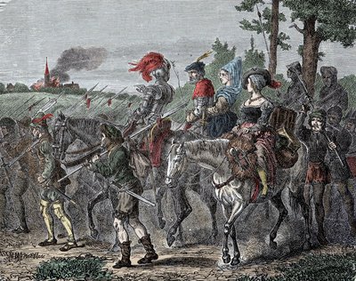 The Rising of the Peasants - War of the German Peasants (1524-1526) (eller the Raising of the Ordinary Man): religiøse opprør (protestantisk reform), økonomiske og sosiale i Tyskland, Sveits og Alsace Lorraine av Unknown artist