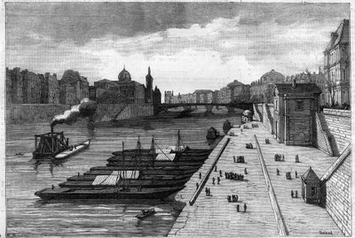 Eplevandringen på kaien til rådhuset i Paris i 1883 av Unknown artist