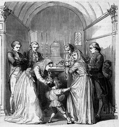 The baptism of Napoleon Bonaparte. av Unknown artist