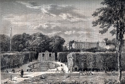 Slottet og parken Saint Cloud (Saint-Cloud) i 1867 av Unknown artist