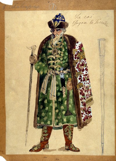 Karakteren til kongen i operaen "Prins Igor"" av Alexander Borodine (1833 - 1887). av Unknown artist