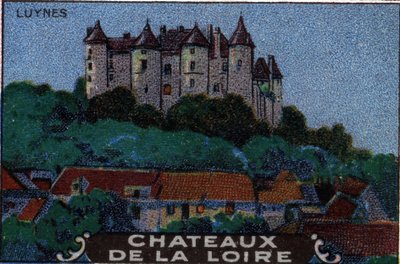 Slottene i Loire: slottet i Luynes, begynnelsen av 1900-tallet (kromo) av Unknown Artist