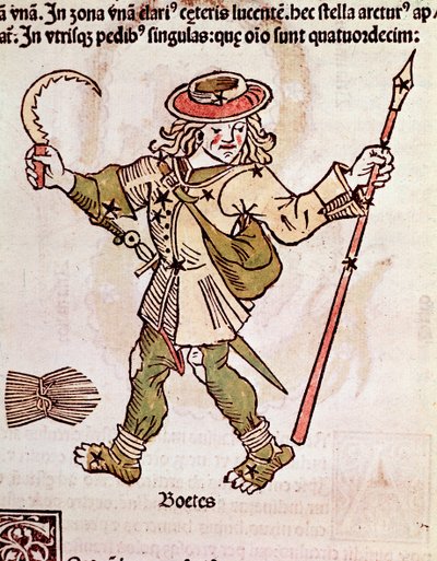 Konstellasjonen Bouvier Detail stammer fra konstellasjonen Bouvier Detail, tilskrevet den romerske historikeren Hyginus (Gaius Julius Hyginus) (1. århundre f.Kr.). av Unknown artist