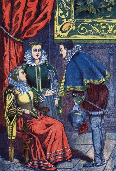 Dansen. Anonym illustrasjon for "" Askepott", fortelling av Charles Perrault (1628-1703), fransk forfatter. Bilder Marcel Vagne, Jarville Nancy, udatert (slutten av 1800-tallet). av Unknown artist
