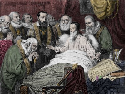 Jean Calvins død (1509 - 1564). av Unknown artist