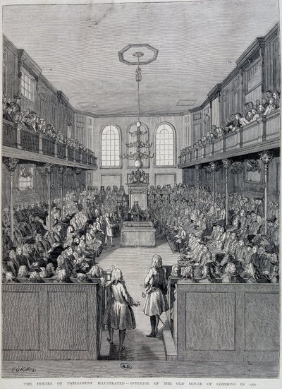 Interiøret i London House of Commons i 1760 av Unknown artist
