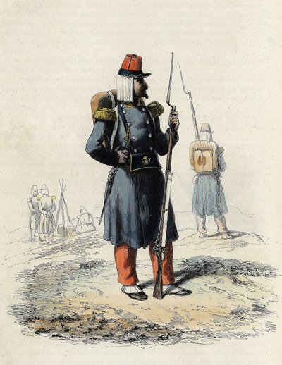 Det lette infanteriet til den franske hæren under ekspedisjonen til Alger i 1830, "" L
