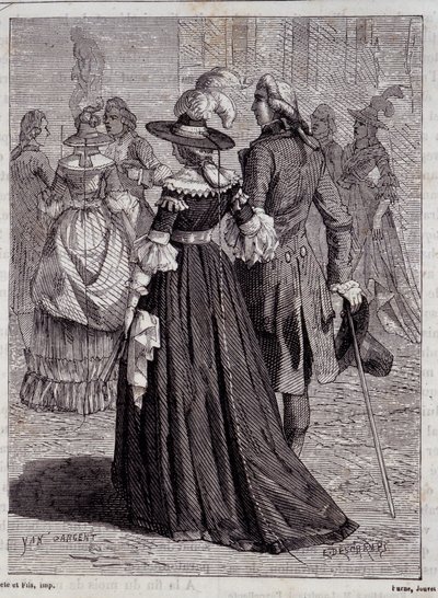 Lynhatten til damene i Paris i 1778 - i "" Vitenskapens underverk"" av Louis Figuier av Unknown artist