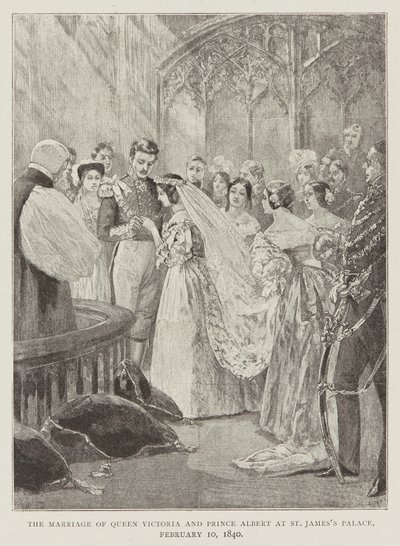 Ekteskapet til dronning Victoria og prins Albert av Unknown Artist