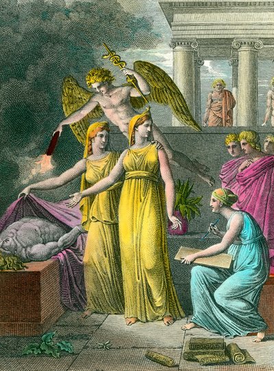 Medisinen ledet av studien har nye anatomiske observasjoner under øynene til maleriet Engraving of the 19th century Collection particular av Unknown artist
