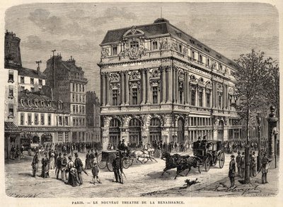 Det nye renessanseteateret i Paris i 1873. av Unknown artist