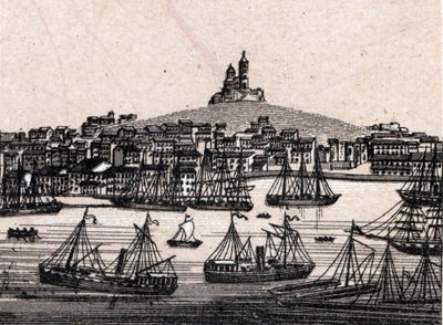 Den gamle havnen i Marseille i "Verden illustrerer 168 visninger"" Udatert (slutten av 1800-tallet) av Unknown artist