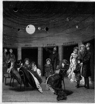Planeten til N. Perini, italiensk astronom. Gravering i "La Nature: gjennomgang av vitenskapene og deres anvendelser på kunst og industri"" av 12. juni 1880. av Unknown artist