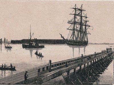 The port of the city of Calais in “” The world illustrates 168 views”” Undated (late 19th century) av Unknown artist