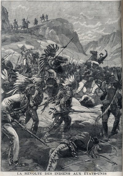 Det rødhudsindiske opprøret fra Nord-Minnesota i USA i 1898. av Unknown artist