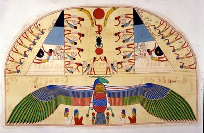 Ånden til Chnuphis - i "" Monuments of Egypt and Upper Nubia"" av Ippolito Rosellini (Rossellini). av Unknown artist