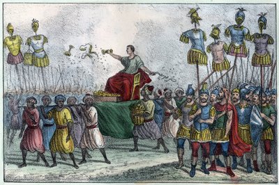 Triumfen til Bélisaire (Belisarius) (v. 505-565), general bysantinsk. Han overtar Nord-Afrika fra vandalene i 533-534.in” L