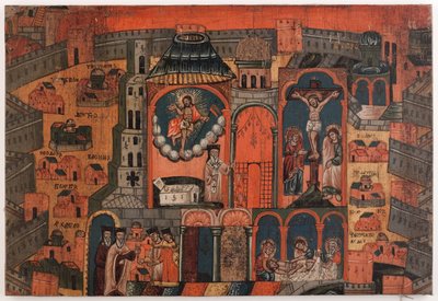 Fornyelsens uke. Minnemaleri av Jerusalem-pilegrimene. av Unknown artist