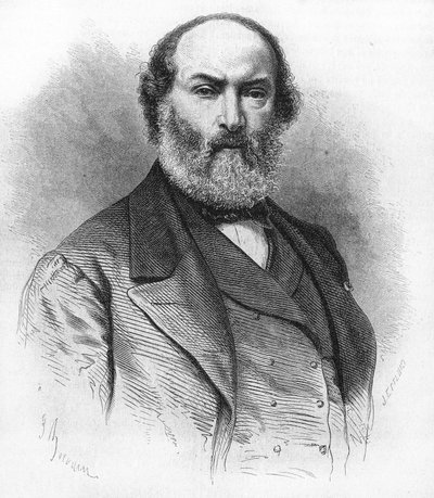Théodore Rousseau (1812-1867), French painter. av Unknown artist