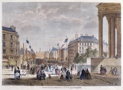 Transformasjoner av Paris under det andre imperiet, Haussmann Paris. Innvielse av Boulevard Malesherbes (Haussmann verk) av Unknown artist