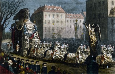 Transport av asken til Napoleon I (1769-1821), til Courbevoie (Hauts-de-Seine), 15. desember av Unknown artist