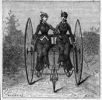 Tricycles at the Stanley Club Exhibition in London, England av Unknown artist