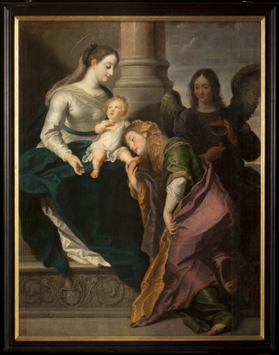 Triptyk. Maleri. Signert L. Segers (?). Escutheon med tekst Omnia enpitras (?). 1627. av Unknown artist
