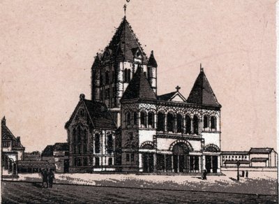 Trinity Church i New York, USA i "Verden illustrerer 168 visninger" Udatert (slutt på 1800-tallet) av Unknown artist