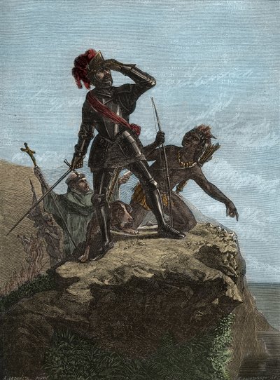 VASCO NUNEZ de BALBOA (1475-1519) - Spansk oppdagelsesreisende - Balboa oppdager Stillehavet i 1513 - Conquete de l
