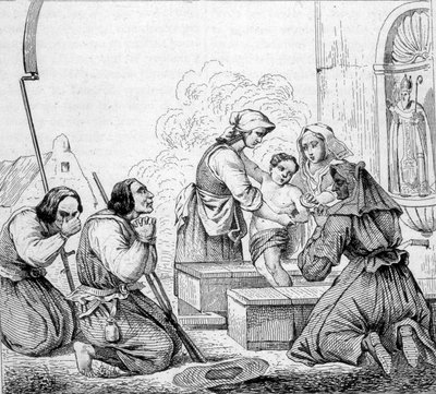 Vendiske skikkelser - fontenens helgen. av Unknown artist