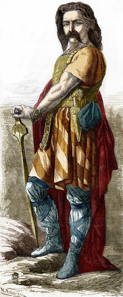 Vercingetorix (ca. 72-46 f.Kr.), Gallia-høvding. av Unknown artist
