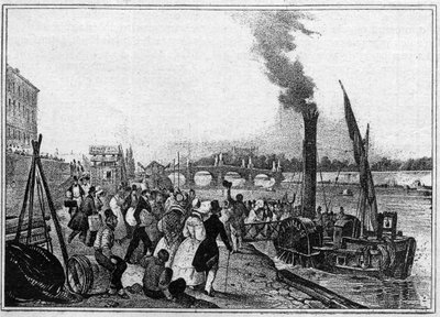 Victor Jean (Victor-Jean) Adam (1801-1866). “The journey of Saint Cloud by the steamboat” av Unknown artist
