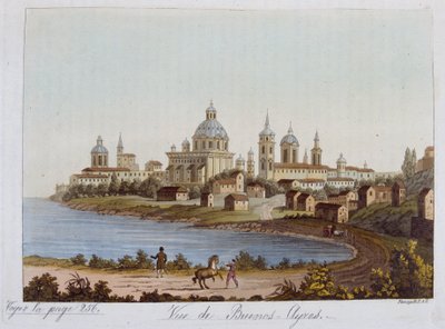 Utsikt over Buenos Aires - i gammel og moderne drakt 1819-1820 av doktor Ferrario, red. Milan av Unknown artist