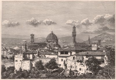 Utsikt over Firenze på XIX århundre av Unknown