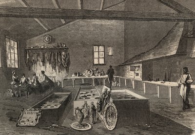 Utsikt over Mr. Gueytons galvaniseringsverksteder. av Unknown artist