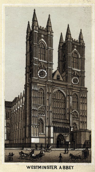 Utsikt over Westminster Abbey, London, England. av Unknown artist
