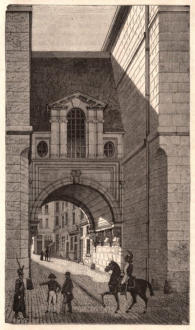 Utsikt over en renessansebygning fra Henry IIs periode i Nazareth Street i Paris, Frankrike av Unknown