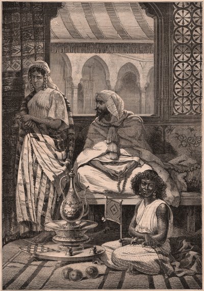 Utsikt over et harem i Tetouan, Marokko av Unknown