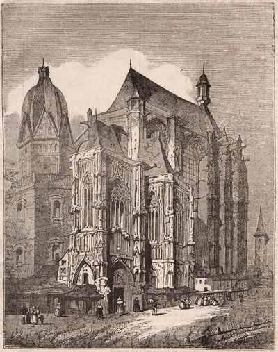 Utsikt over katedralen i Aachen, Rheinland-Westfalen, Tyskland av Unknown