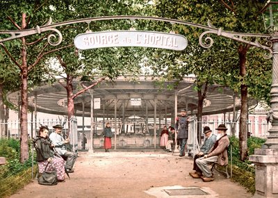 Utsikt over sykehuset i Vichy: Kilde til sykehuset. Photochrome sd. v. 1890. av Unknown artist