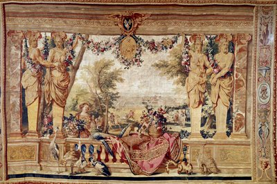 Utsikt over slottet i Vincennes. 1600-talls billedvev. Paris, nasjonale møbler av Unknown artist