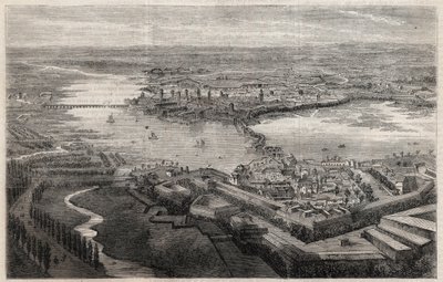Utsikt over byen Mantua (Mantova, Mantua) på 1800-tallet av Unknown artist
