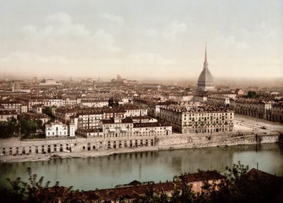 Utsikt over byen Torino (Torino) i Italia i 1890 av Unknown artist